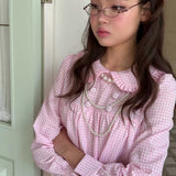 MineBeThyVers 100% Cotton Pink Gingham Babydoll Mini Dress