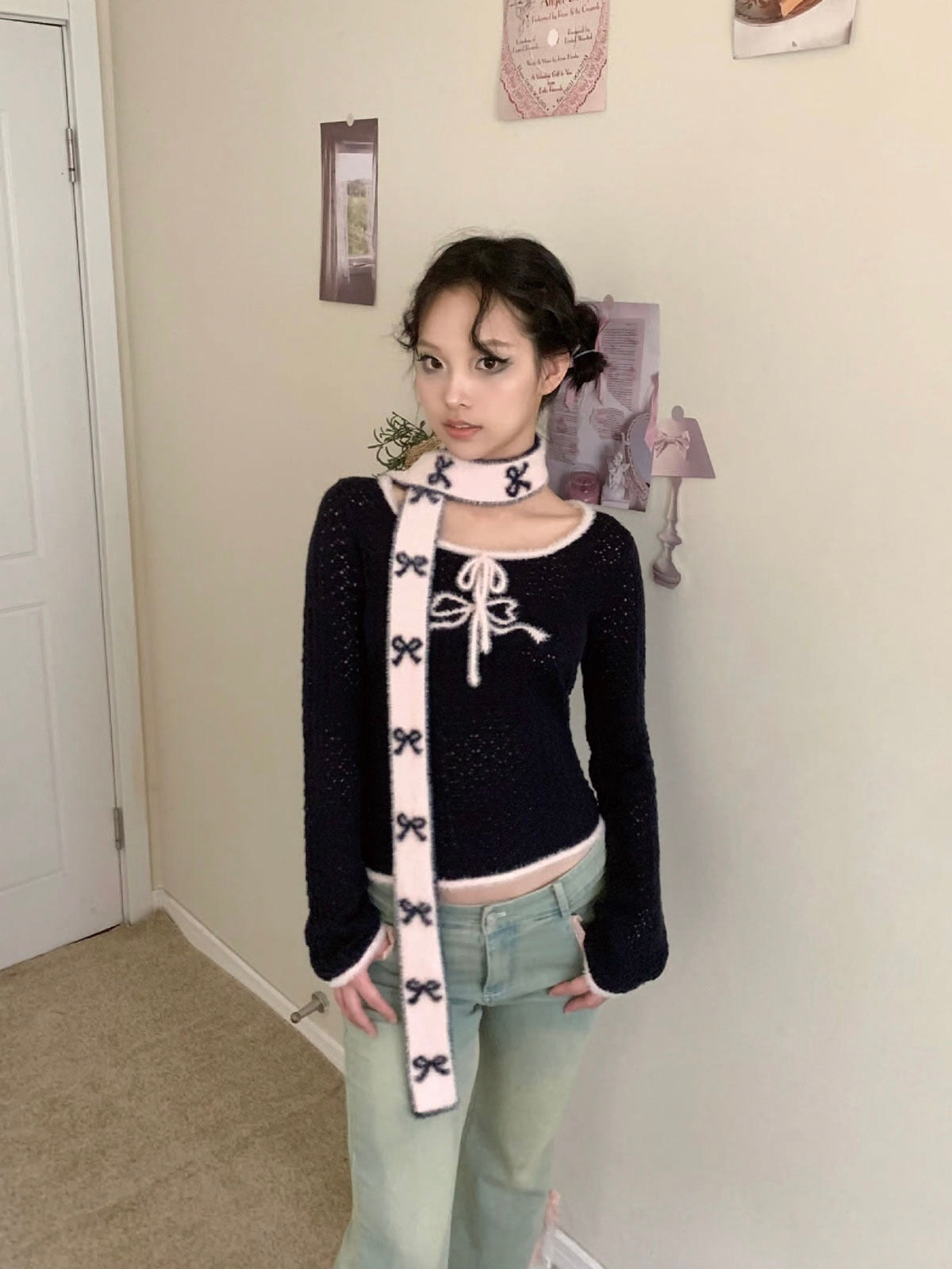 Get trendy with Sic Astra Angel Energy Ribbon Knitting 2 sides Scarf Christmas - Accessories available at Peiliee Shop. Grab yours for $25 today!