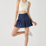 Get trendy with [Rexing x Peiliee Sport] Tennis Girl Seamless High-Waisted Pleated Skirt with Built-in Shorts -  available at Peiliee Shop. Grab yours for $36 today!