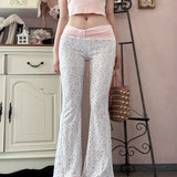 Rose Island Daisy Bow Flare Pants