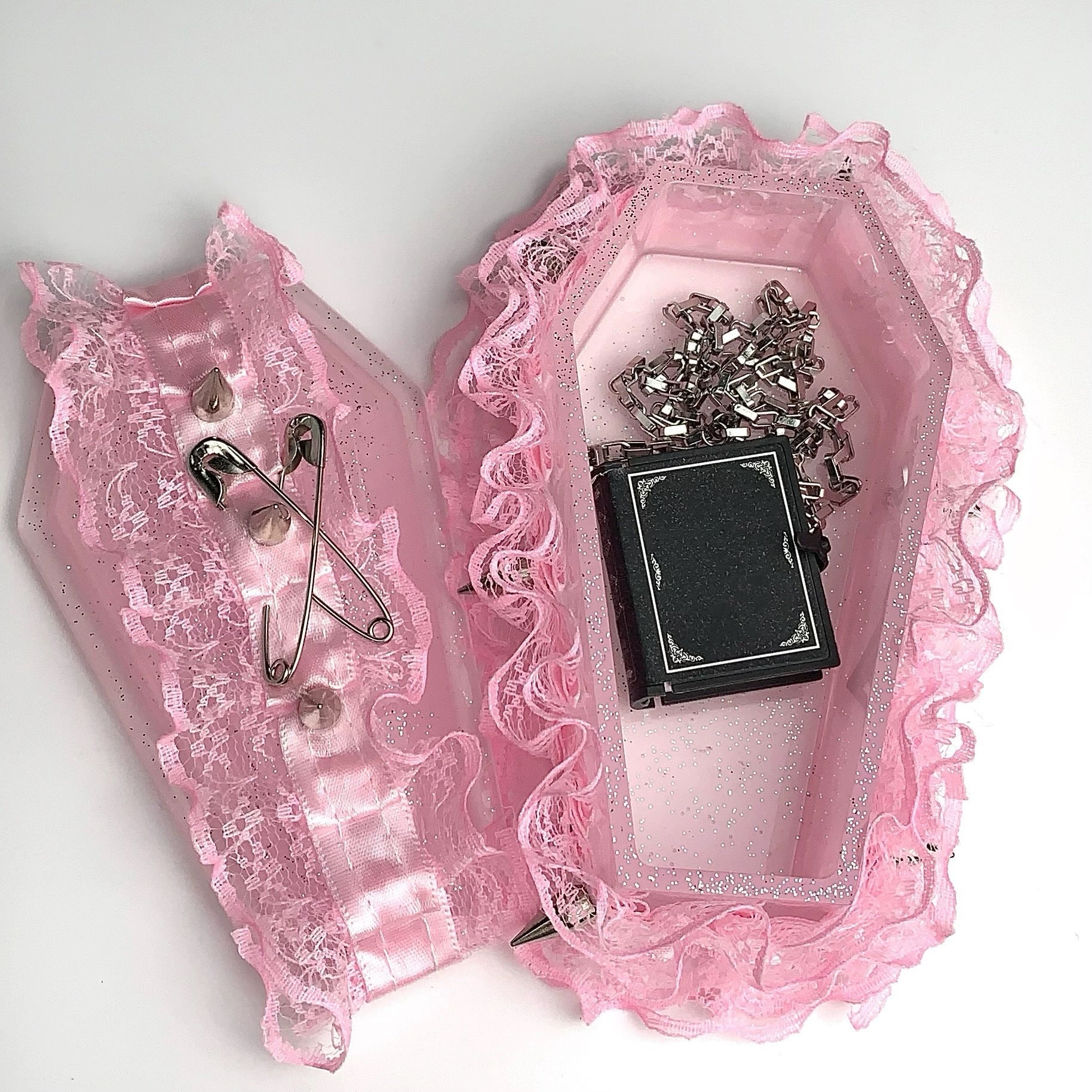 Get trendy with Pink Gothic Grunge Girl Cross Handmade Jewllery Box Pink Version -  available at Peiliee Shop. Grab yours for $19.90 today!