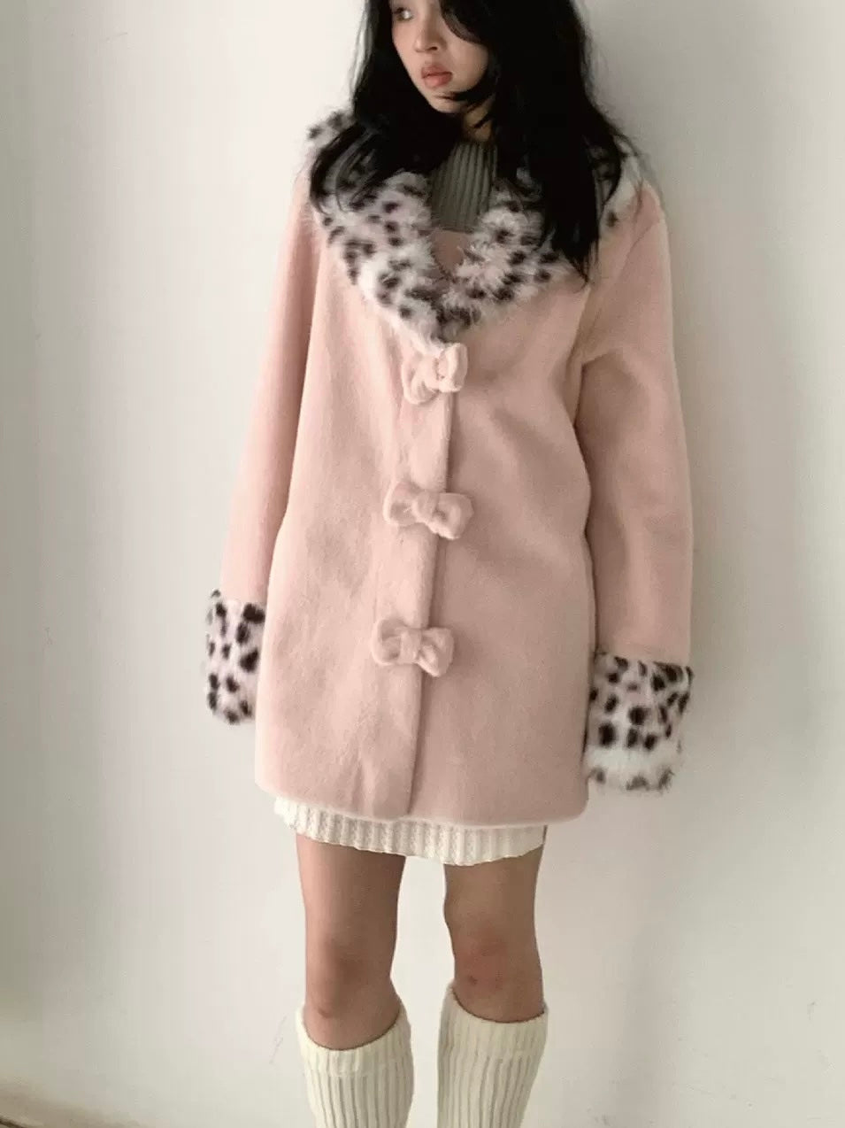 Get trendy with Sic Astra Coquette Kitty Pastel Pink Faux Fur Coat - Accessories available at Peiliee Shop. Grab yours for $85 today!