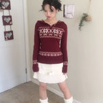 Get trendy with Sic Astra Snow Angel Knitting Mini Skirt - Accessories available at Peiliee Shop. Grab yours for $38 today!