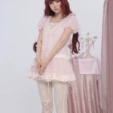 [Rose Island] Rosy Petal Chiffon Shirt