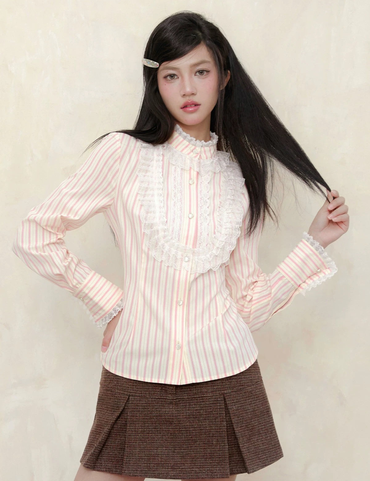 KiraYura • Victorian Ribbon Cotton Blouse Shirt