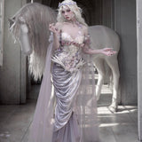 Blood Supply Moonlight Spirit Fairy Mermaid Tail Midi Skirt