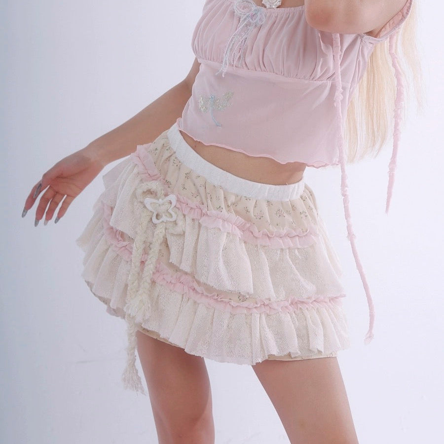 Get trendy with I am so iconic - Rose Island Cotton Mini Skirt -  available at Peiliee Shop. Grab yours for $44 today!