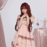 [Rose Island] Rosy Blush Ruffle Mini Dress