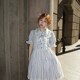 August Unicorn Wonderland Maid Stripe Dress