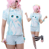 SelfishGhost 92% Cotton Yume Kawaii Anime Polo & Shorts Set