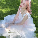 Get trendy with [August Unicorn] Angelic Mist Handmade Outer Dress - Dresses available at Peiliee Shop. Grab yours for $116 today!