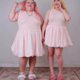 Get trendy with [Curve Beauty]Pink Dream Lover Dress -  available at Peiliee Shop. Grab yours for $56 today!