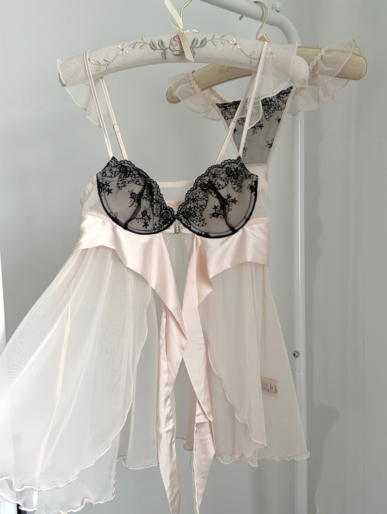 Get trendy with Romantic Summer Night Satin Lingerie Set -  available at Peiliee Shop. Grab yours for $22 today!