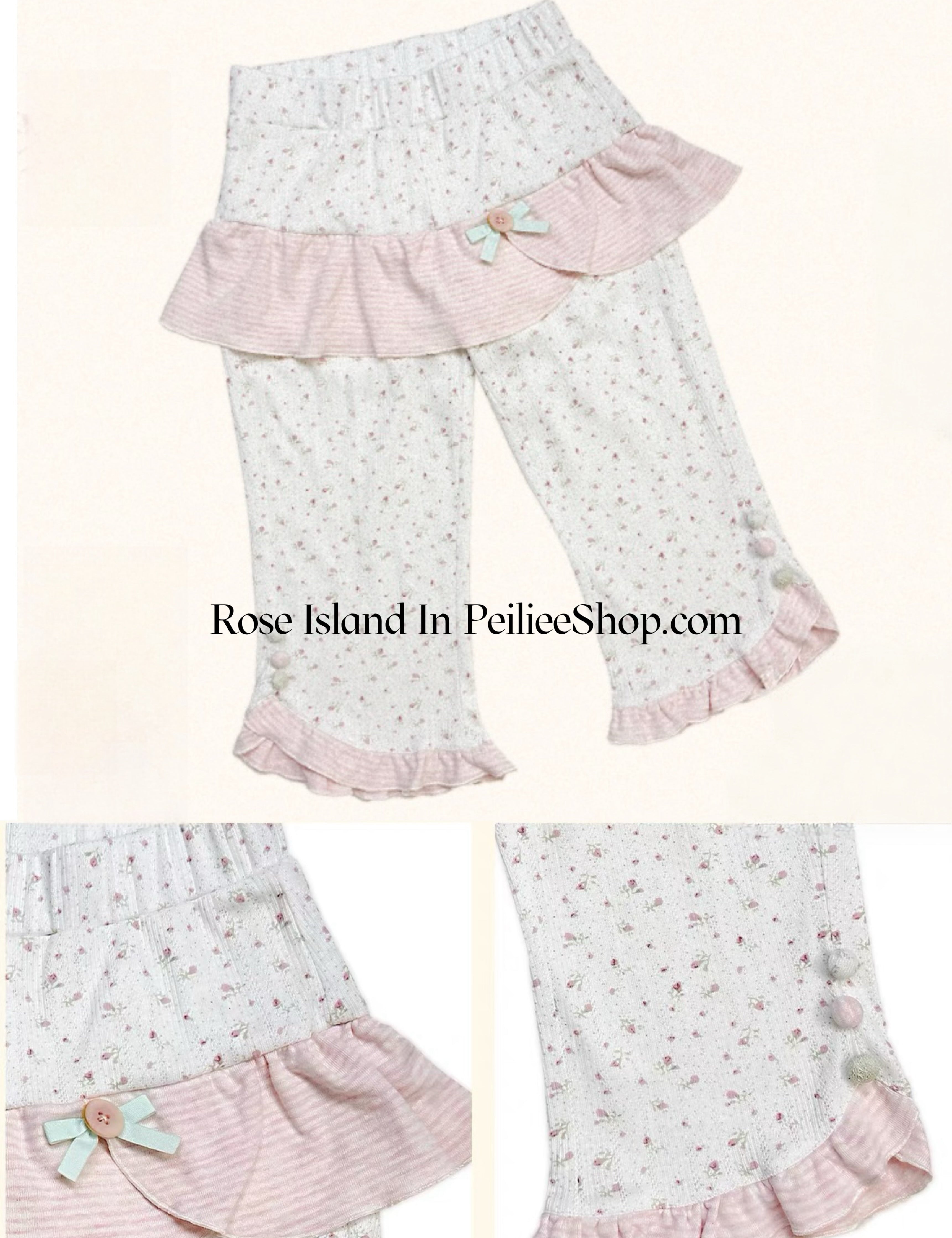 Rose Island Moss Garden Skirt-on Capri Pants Shorts