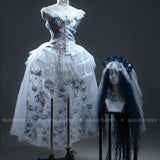 Get trendy with [Blood Supply] Corpse Bride Halloween Gothic Corset Top with petticoats - Crop Top available at Peiliee Shop. Grab yours for $49.90 today!