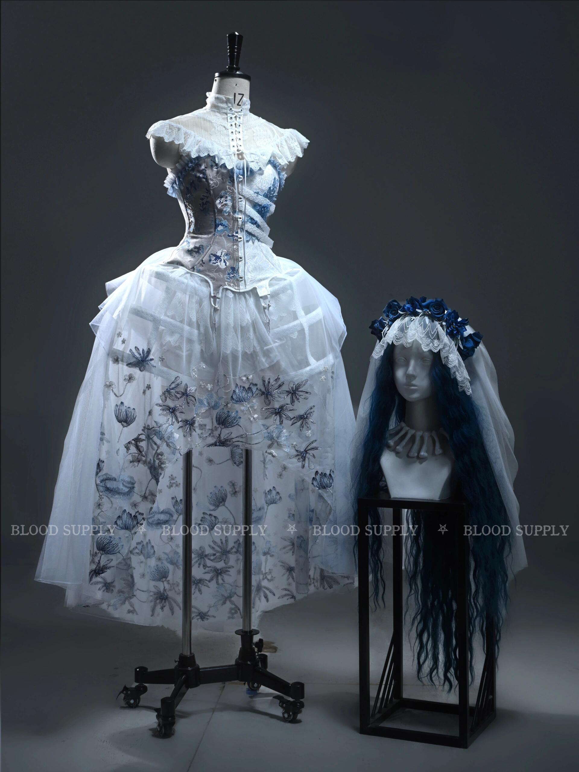 Get trendy with [Blood Supply] Corpse Bride 2024 Halloween Costume Gothic Corset Top with petticoats - Crop Top available at Peiliee Shop. Grab yours for $49.90 today!