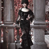 Get trendy with [Blood Supply] Halloween Lantern Lace Top - Clothing available at Peiliee Shop. Grab yours for $42 today!