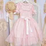 Get trendy with [Le Flacon] Summer Lovers Vintage-inspired Organza Dolly Mini Dress - customized size -  available at Peiliee Shop. Grab yours for $159 today!
