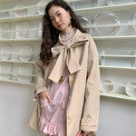 Get trendy with [SPOII UNOSA] The Ribbon Trench Coat - Coat available at Peiliee Shop. Grab yours for $76 today!