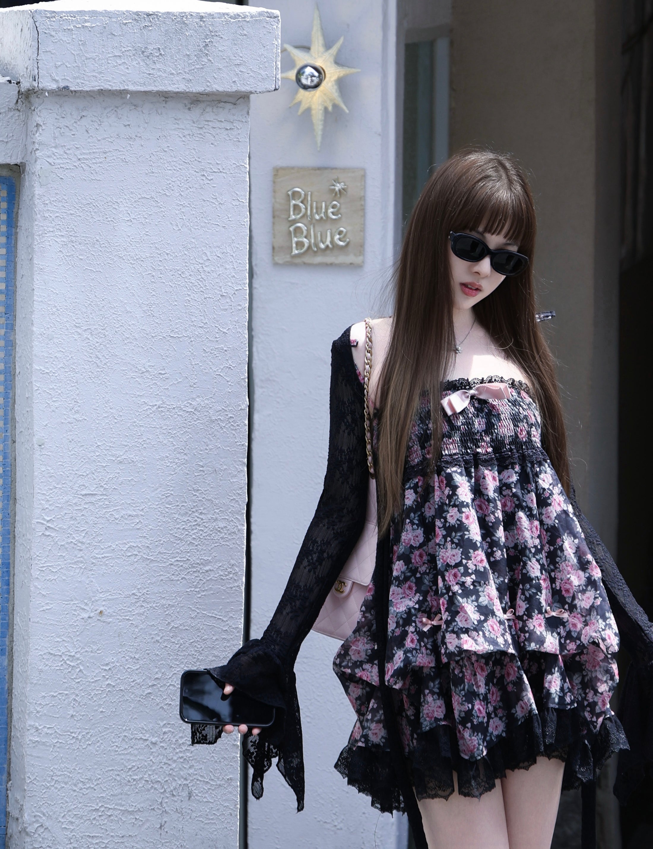 Cinnabun Midnight Rose Floral Dress