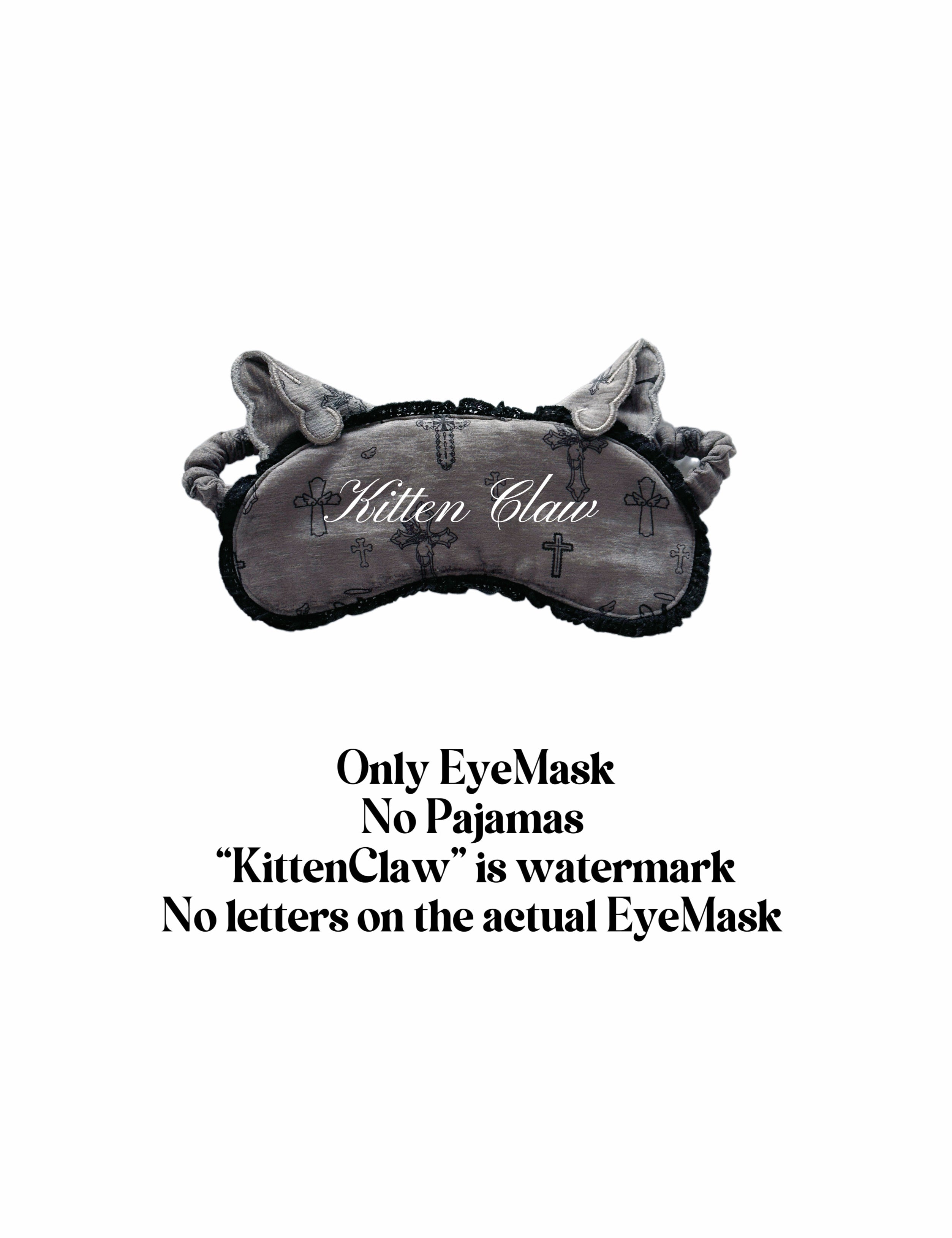 KittenClaw Dark Grey EyeMask