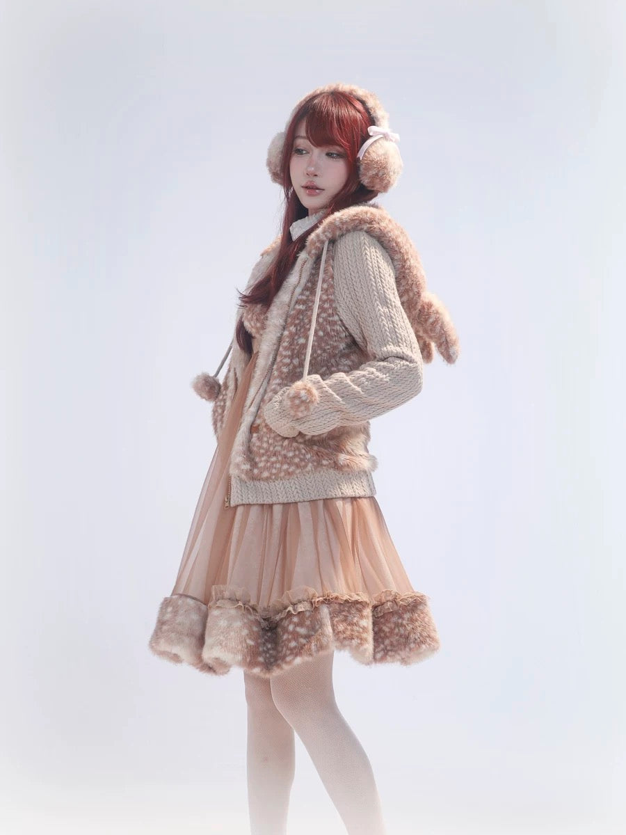 Get trendy with [Rose Island] Fairy Spirit Deer in snow land dress -  available at Peiliee Shop. Grab yours for $64 today!