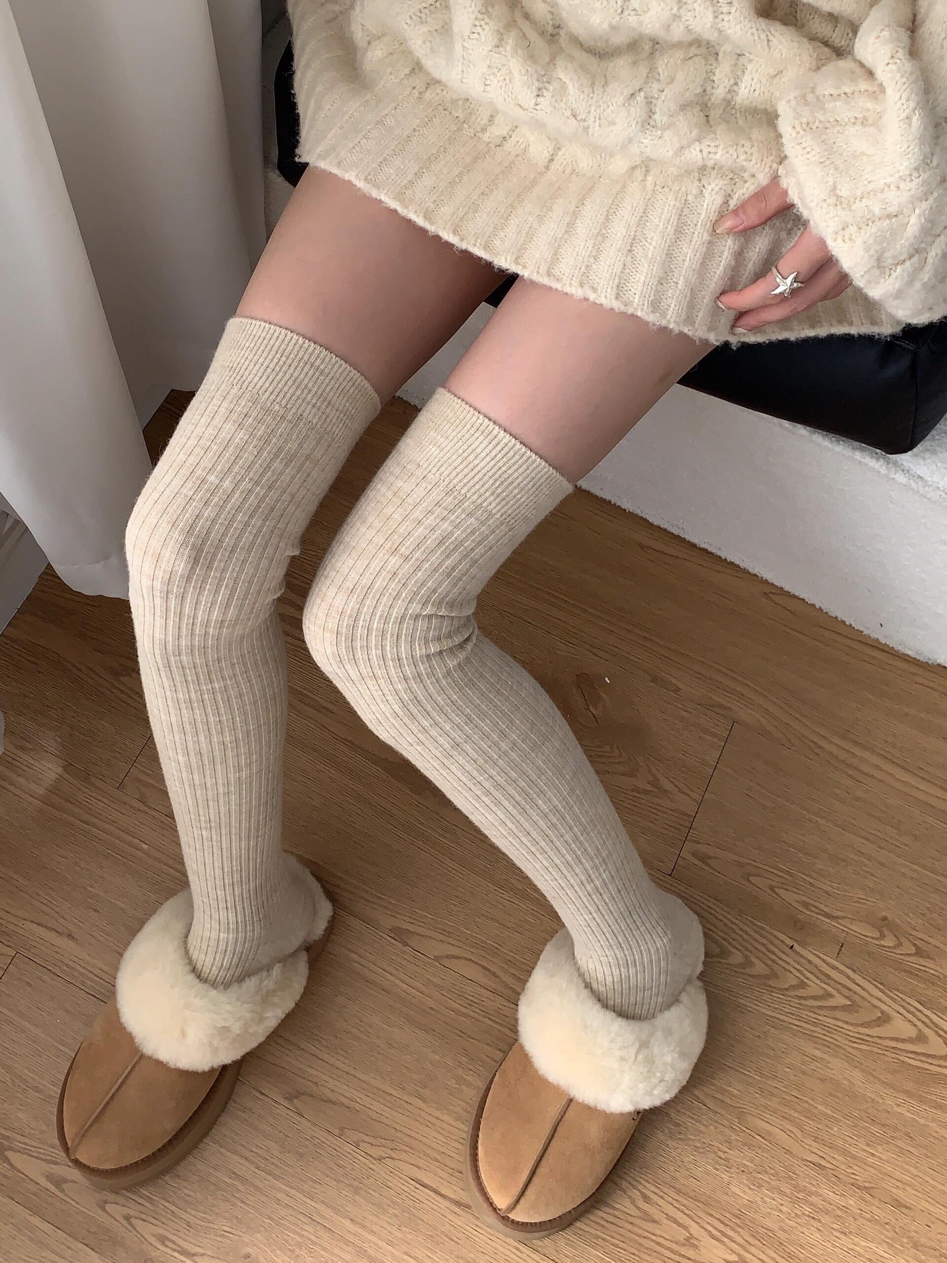 Get trendy with Autumn Milk Tea Over Knee Socks Leg Warmer - Socks available at Peiliee Shop. Grab yours for $8.90 today!