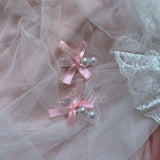 Coquette Pearl Ribbon Hairpin