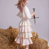 Rose Island Pink Twin Souls Princess Midi Dress