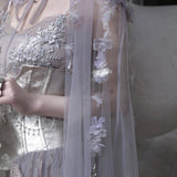 Blood Supply Moonlight Spirit Flower Semi-sheer Tulle Long Cap