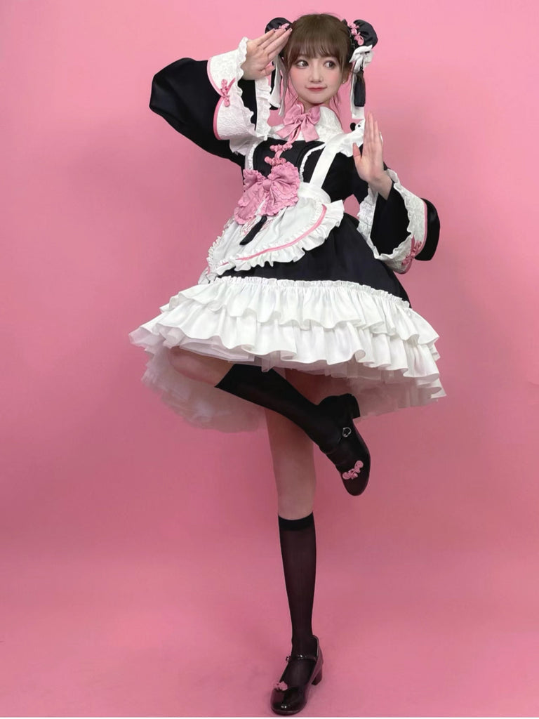 Get trendy with Panda Maid Lolita Dress(with an apron) -  available at Peiliee Shop. Grab yours for $64 today!