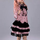 Evil Tooth Idol Circus Velvet Music Notes Mini Skirt