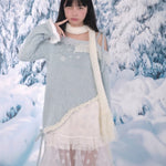 Get trendy with [Rose Island] Snowy Lace Long Skirt - Coats & Jackets available at Peiliee Shop. Grab yours for $43 today!