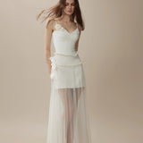 Fa Sogno Rose Shadow Tank Top & Midi Skirt Set