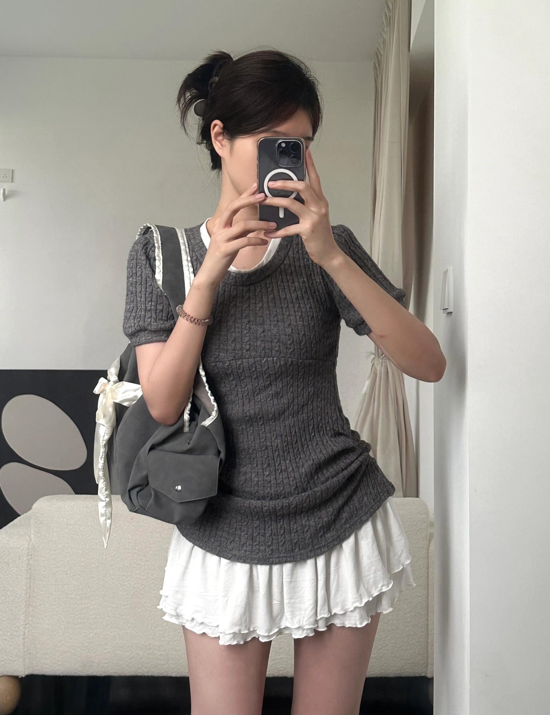 Get trendy with [Customizable] High school sweetheart 2 in 1 cotton mini dress -  available at Peiliee Shop. Grab yours for $45 today!