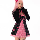 Evil Tooth Rose Window of Paris Hime Gyaru Halter Mini Dress