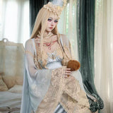 BloodSupply Happy Birthday Mousse Date Baby Blue Lace Robe