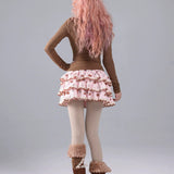 Rose Island Deer Core Layer Mini Skirt