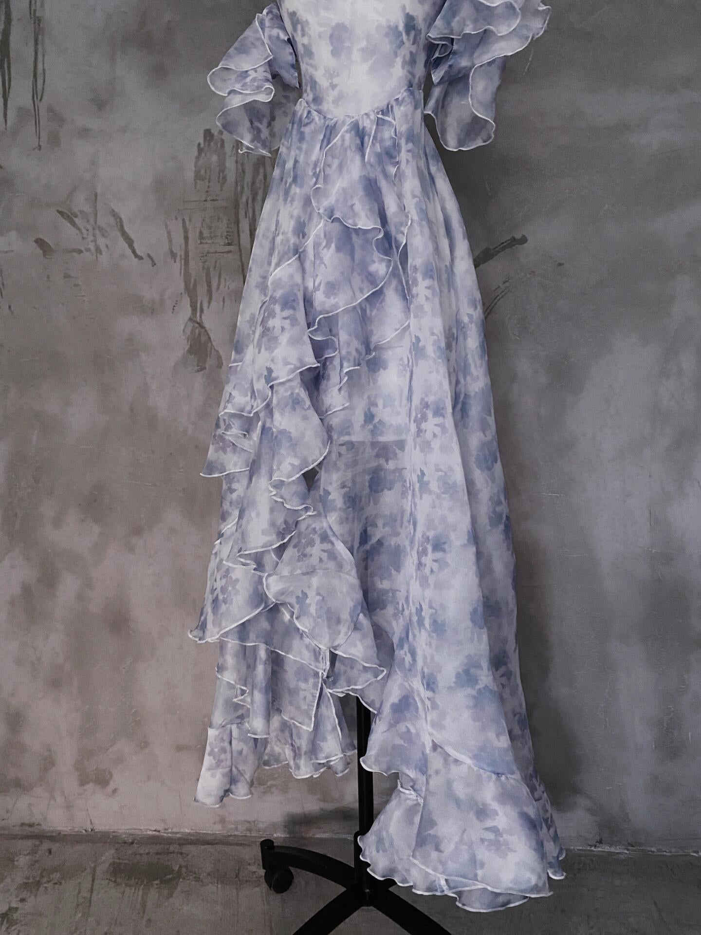 Get trendy with [Customized Size] Lavender romance floral dress -  available at Peiliee Shop. Grab yours for $92 today!