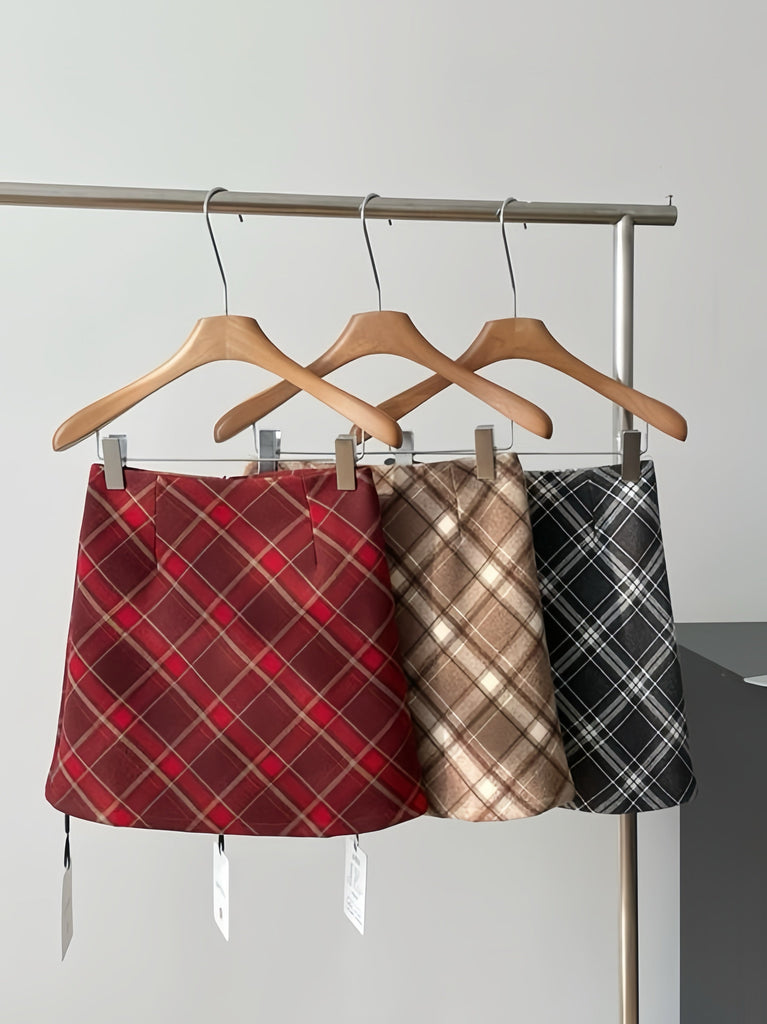 Christmas Time Mini Wool Blend Mini Skirt - Premium  from Basic - Just $18.90! Shop now at Peiliee Shop