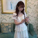 Rose Candy Summer Rose Cottage Middot Lace Mini Skirt