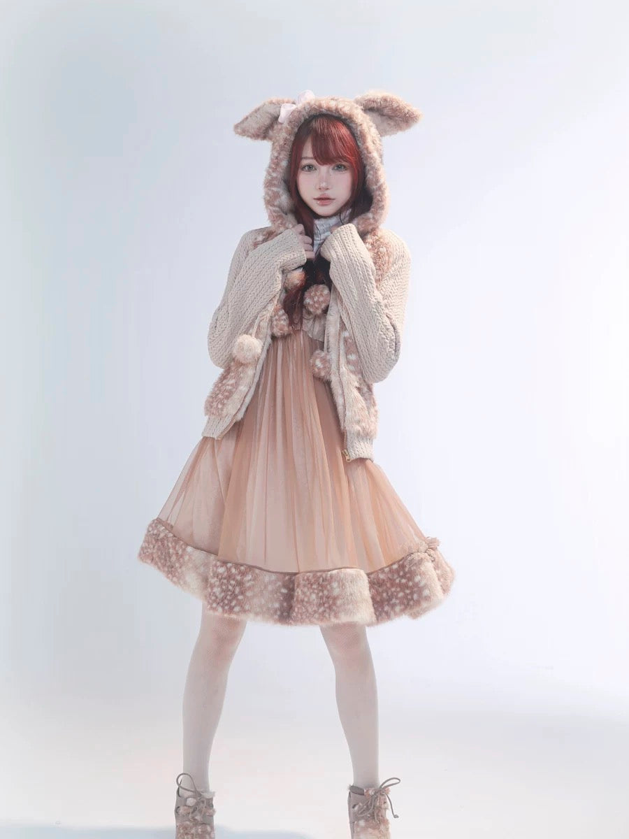 Get trendy with [Rose Island] Fairy Spirit Deer in snow land dress -  available at Peiliee Shop. Grab yours for $64 today!