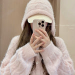 Get trendy with Soft Pink Age Wool Blended Sweater Hoodie - Sweater available at Peiliee Shop. Grab yours for $9 today!