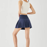 Get trendy with [Rexing x Peiliee Sport] Tennis Girl Seamless High-Waisted Pleated Skirt with Built-in Shorts -  available at Peiliee Shop. Grab yours for $36 today!