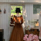 [Tailor Made] Autumn Swan Vintage Princess Velvet Gown