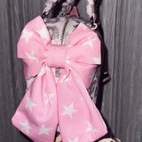SelfishGhost Leopard Gal Ribbon Plush Handbag