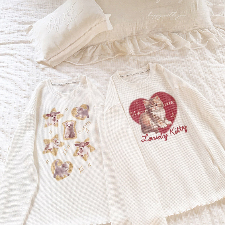 Get trendy with My lil kitty cotton shirt - Sweater available at Peiliee Shop. Grab yours for $18.50 today!