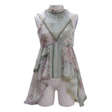 Rose Island Fairy Relic Forest Waltz Halter Top and Skirt Set