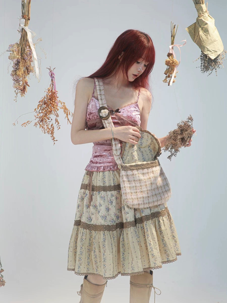 Get trendy with [Rose Island] Fairy Spirit Floral Midi Skirt -  available at Peiliee Shop. Grab yours for $34 today!