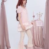 [Rose Island] Rosy Petal Chiffon Shirt